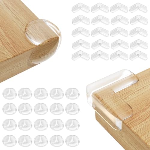 Rindion 40 Pack Corner Protector Baby, 2 Shapes Baby Proof Corners and Edges by Rindion