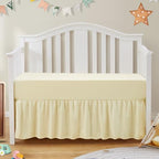SiinvdaBZX 2-Piece Set Ruffled Crib Skirt & Crib Sheet by SiinvdaBZX