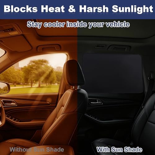 XCBYT Magnetic Car Side Window Shades, 100% Blackout Privacy Covers - Image 2