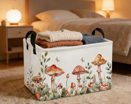Essme Rectangular Mushroom Basket, Kids Storage Bins Organizer - Image 6