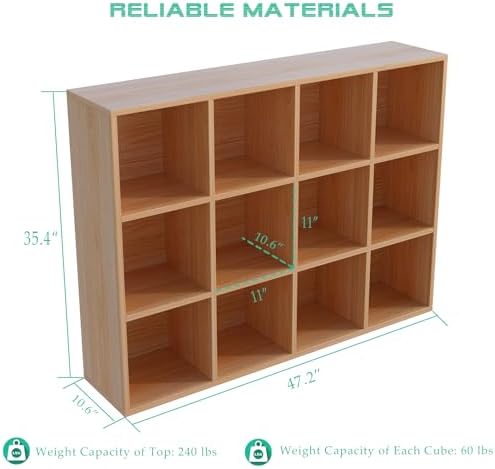 OSCHF 12-Cube Storage Shelf Bookcase - Image 3