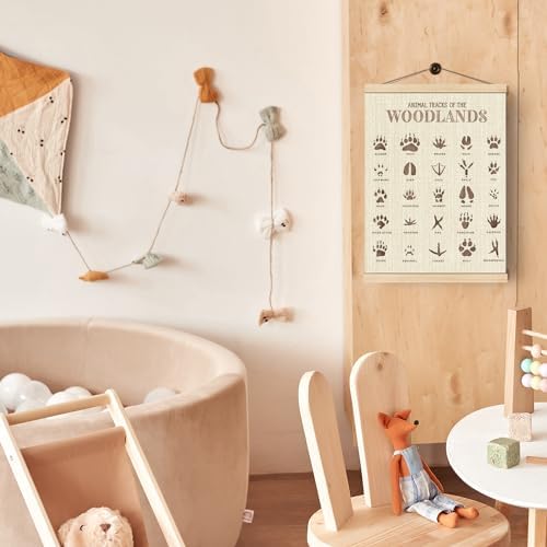 Boat Wades Animal Footprints Poster Hanger Frame, Kids Bathroom Playroom Decor - Image 5