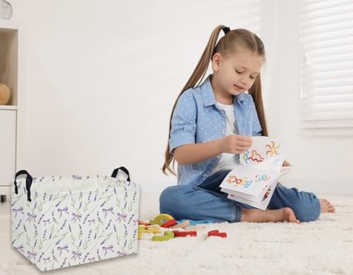 Rectangle Girls Baskets Flower Basket Cute Storage Bin Organizer Box - Image 4