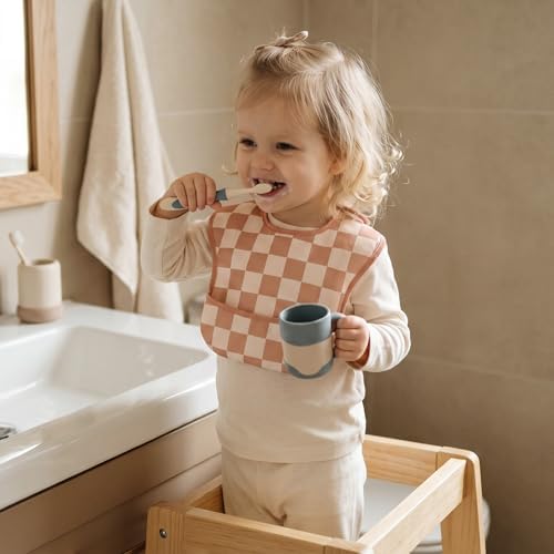 3 Pack Waterproof Baby Bibs for Eating, Mess Proof Feeding Bib - Image 6