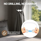 Hion Magnetic Curtain Tiebacks White 6pcs, Curtain Holdbacks Hooks Holders - Image 7