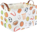Rectangular Ball basket, Kids Storage Bins, Foldable and waterproof canvas kids by FXOCSHE