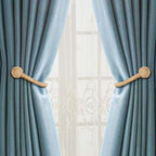 Hand Woven Jute Curtain Holdbacks, Wall Mounted Hooks 2 Pack - Image 5
