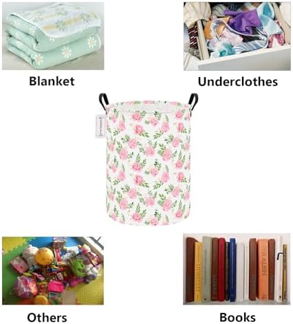 QUEENLALA Foldable Waterproof Round Fabric Laundry Basket Home - Image 3