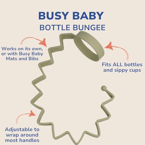 Busy Baby Bottle Bungee and Sippy Cup Strap in Food Grade Silicone - Image 3