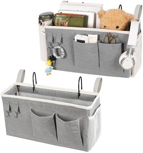 Bedside Caddy, Bedside Storage Bag Hanging Organizer by Loghot