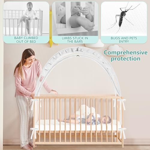 Crib Tent - Crib Net to Keep Baby in, Stop Baby from Climbing Out of Crib - Image 2