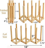 Yesland 2 Pack Wooden Bottle Drying Rack - Image 3
