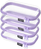 YQBRAO Clear Hard Shell Zipper Cases, 4 Small Cable Organizers by Unknown