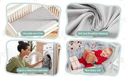 4 Pack Bassinet Sheets Compatible - Image 4