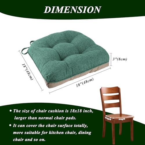 Chair Cushions for Dining Chairs Set of 2 - Image 2