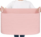 Goodpick Large Woven Rope Blanket Basket by Goodpick