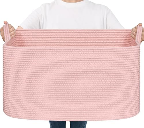 Goodpick Large Woven Rope Blanket Basket by Goodpick