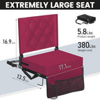Sheenive Stadium Seats with Back Support, Padded Bleacher Seat Cushion - Image 2