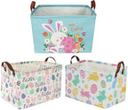 Sanjiaofeng Rectangular3Pack Easter baskets, Kids Easter Storage Bins by Sanjiaofen