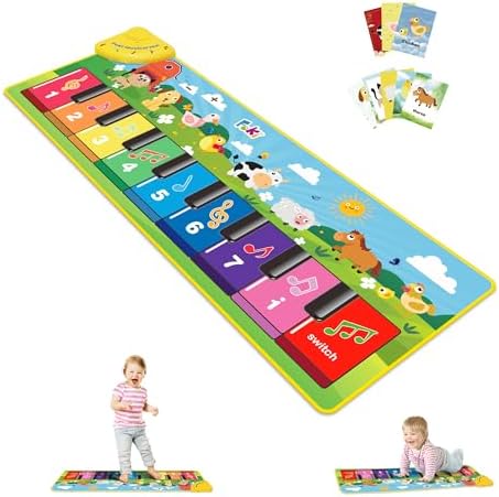 FOKI Floor Piano Mat for Baby & Toddler Gifts, 32 Sounds, Animal Farm Theme by FoKi