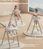 Foldable Baby High Chair to Toddler Tower, Kids Step Stool, Toddler Chair - Image 2
