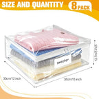 Plastic Storage Bags with Easy-Glide Zipper, Durable Clear Vinyl Zippered - Image 3
