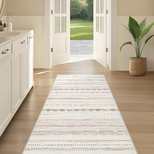 Nakagishi Runner Rug Kitchen Washable Rugs: 3x8 Non-Slip Boho Soft Modern Stain - Image 5