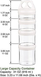 SELEWARE White Stackable Snack Containers - Image 5
