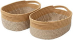 JMvicyroam Small Woven Basket, Empty Gift Basket, Jute&Brown/2 Pack by JMvicyroam