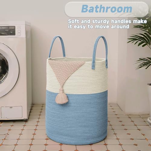 JMvicyroam 60L Cotton Rope Laundry Basket Hamper - Image 5