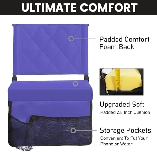 Sheenive Stadium Seats with Back Support, Padded Bleacher Seat Cushion - Image 5