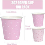 WRAPAHOLIC 3oz Pink Dot Bathroom Cups - Image 2