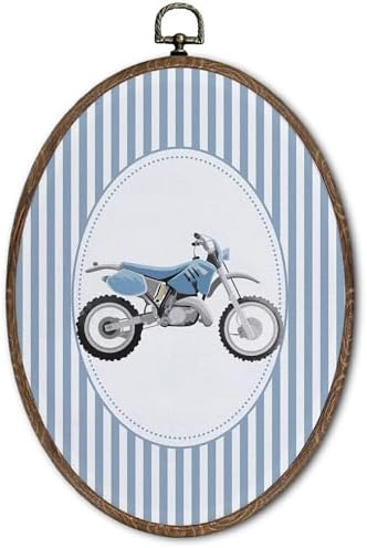 FLAWAFLOMA Vintage Motorbike Nursery Oval Wall Art Decor, Kids Room Canvas Wall by Unknown
