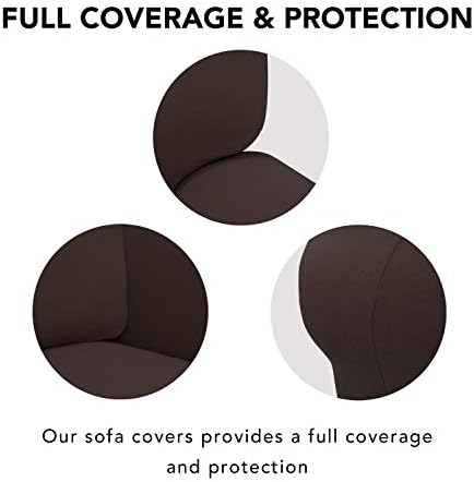 PureFit Stretch Loveseat Covers Fleece Couch Covers - Image 3