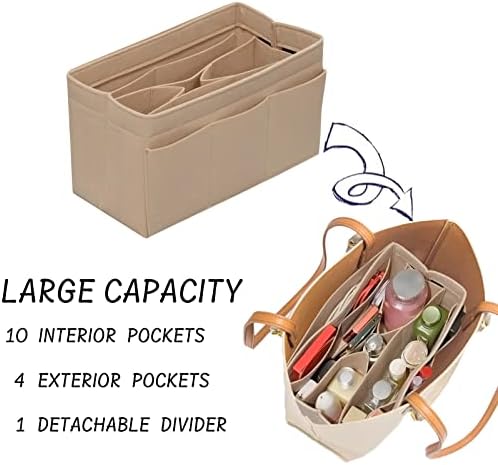 DailyPlus Purse Organizer Insert Felt Bag Organizer Handbag Organizer Insert - Image 5