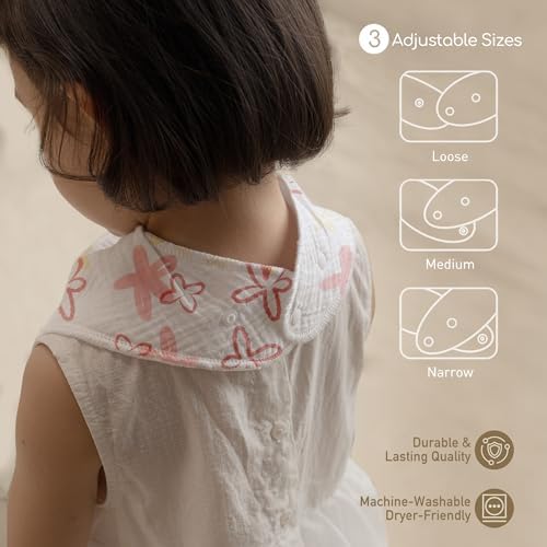 8 Pack Muslin Baby Bandana Bibs - Image 3