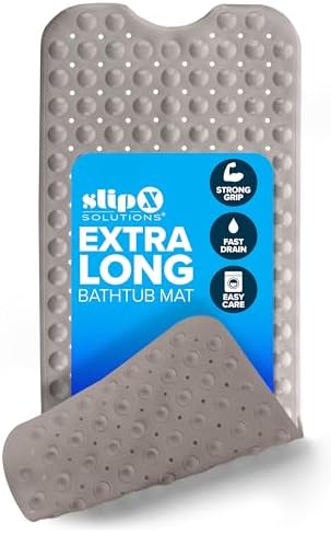 SlipX Solutions 39x16 Extra Long Non Slip Bath Mat, Tub & Shower by SlipXSolutions
