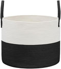 JMvicyroam 65L Extra Large Machine Washable Cotton Rope Blanket Basket by JMvicyroam