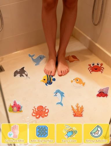 26Pcs Non Slip Bathtub Stickers, Cute Ocean Creature Stickers - Image 4
