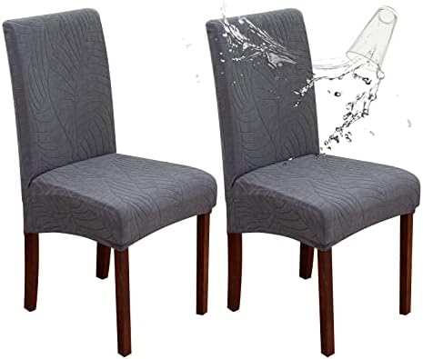 Genina Waterproof Dining Chair Covers Set of 2 Parsons Chair Slipcovers by Genina