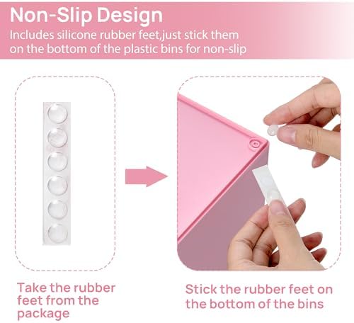 Vtopmart 4 Pack Small Clear Stackable Storage Drawers - Image 7
