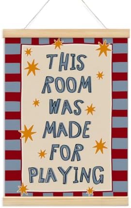 NaZaUK Playroom Wall Art Poster Hanger Frame, Kids Room Decor, Boy Playroom by Unknown