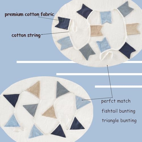 Muslin Cotton Fabric Pennant Banner Flags - Image 3