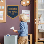 Nursery Playroom Decor Go Change The World Kid Pennant Banner Flags - Image 4