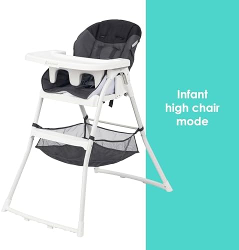 Baby Trend Flat Fold High Chair, Stellar Black - Image 2