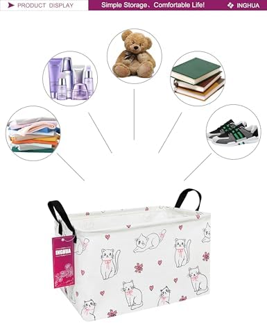 Rectangular Love cat Storage Basket - Image 3