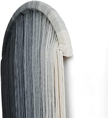 Macrame Wall Hanging Hand Dyed Blue Boho Fiber Art Decor 20" - Image 5