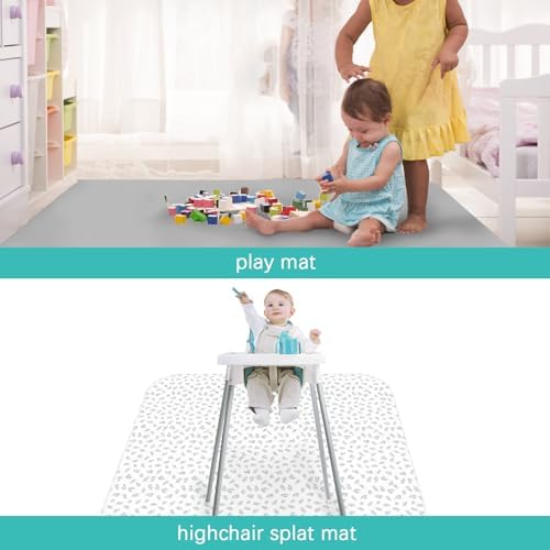 Biloban Baby Splat Mat 2 Pack for Under High Chair & Arts & Crafts & Eating Mess - Image 4