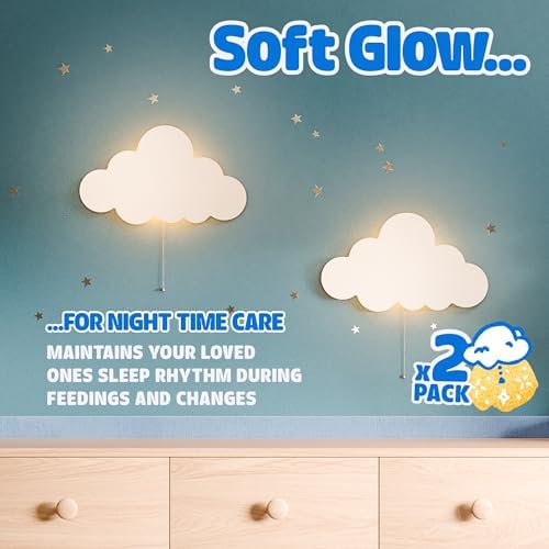 Cloud Lights - Floating Cloud Wall Lamps | Baby Nursery Cloud Night Lights - Image 2