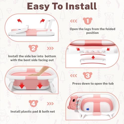 AVIDOR Baby Bathtub, Collapsible Bathtub - Image 5